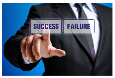 Press Success button versus Failure button