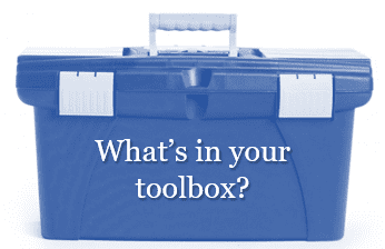 Photo of a toolbox.  What's in your toolbox?